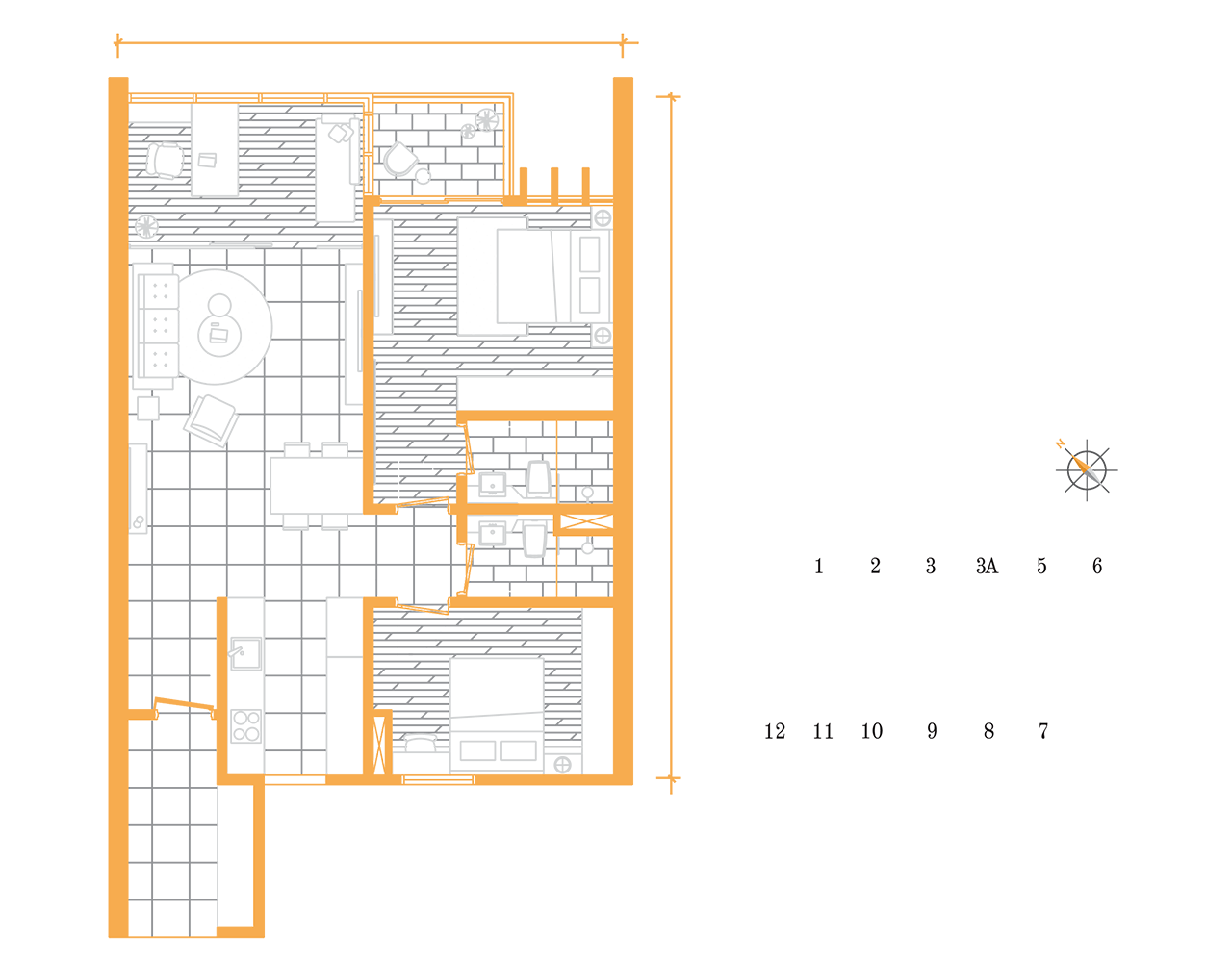 Suite A floor plan